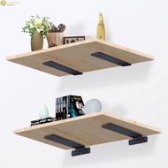 2PCS Floating Shelf Brackets Black Thickened Floating Shelf Brackets Decorative Shelving Shelf Suppo