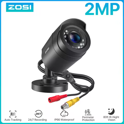 ZOSI 2.0MP 1080p Outdoor Indoor Security Camera 4-in-1 TVI/CVI/AHD/CVBS CCTV Camera For analog Home 