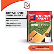 NIPPON PAINT Timber Finish 1 Liter Wood Paint Door Paint Gloss Paint Shellac Varnish Paint Cat Kayu Cat Syelek Kilat