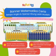 BuGuruRia – Full Color Jumbo Mathematics Class Decoration 1M x 0.5M Banner Material | Multiplication