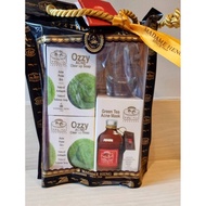 Madame Heng Authentic Green Tea Facial Mask Powder + Aussie Acne soap Mark 50g.+ Ozzy 50gx2 Pieces