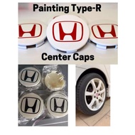 New Jdm White Honda Civic Type R Ep3 Wheel Centre Rim Caps Dc5 Fn2 Ep2 69mm