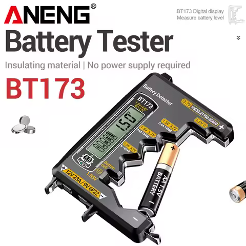 Battery Testers Digital Universal Two detectionin terfaces BT173 Battery Test C D AA AAA N 9V Button