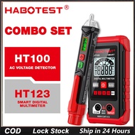 HABOTEST📢HT100+HT123 Non-Contact AC Voltage Tester 12-300V Digital Voltage Detector Screwdriver Elec