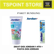 TSPOINT Jordan Toothbrush Bundling Package 1 - 4 years old and Step 1 Toothpaste