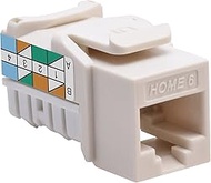 Leviton 61HOM-RT6 Home 6 Snap-In Connector, T568A/B Wiring, Light Almond