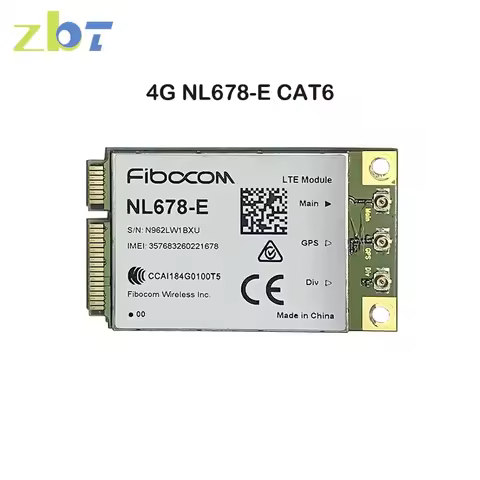 Original Used 4G Modem CAT6 NL678-E LTE Mini PCIe 3G 4G Fibocom Module Support Openwrt for WIFI Rout