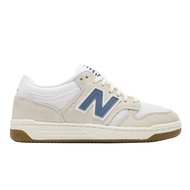 New Balance 480 NB Retro Shoes Men's Shoes Women's Shoes White Beige Blue Rubber Sole Casual Shoes [
