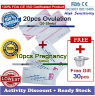 20pcs Ovulation Test Strip Kit +10pcs Early Pregnancy Test Strip Kit 10mIU+ 30pcs Urine Cup Test pregnancy