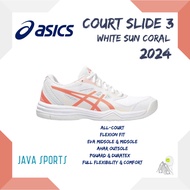 Asics Court Slide 3 2024 Tennis Shoes Original Tennis Shoe | White Sun Coral
