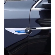 MG Car Stainless Steel Car Door Fender 3D Metal Side Logo Sticker（Left And Right) Creative Metal Sti