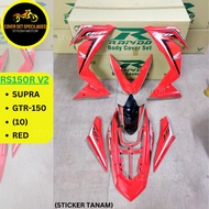 (STICKER TANAM/AIRBRUSH) RAPIDO COVER SET RS150R V2 SUPRA GTR-150 (10) RED