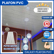 Plafon PVC 6 Meter 1 dus isi 15/Plafon PVC Elegan Putih Motif Glossy/Plafon Minimalis