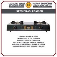 Kompor Rinnai 2 Tungku RI-522C / Rinnai Kompor Gas