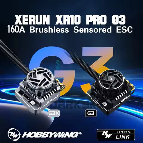 HOBBYWING XeRun XR10 Pro G3 G3X 160A Brushless Sensored ESC for 1/10 RC Model Touring Car Buggy Drif