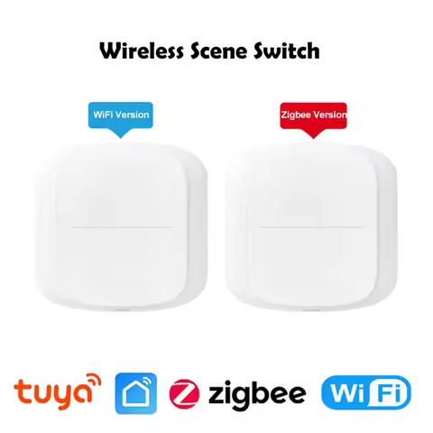 Tuya WiFi ZigBee Smart Scene Wireless Switch Push Button Controller Automation Scenario 2 Gang Smart