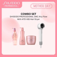 SHISEIDO PROFESSIONAL SMC Airy Flow Series With ATD V8S Hair Dryer COMBO SET