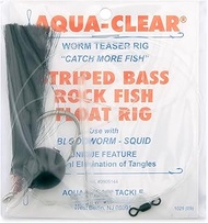 Aqua-Clear, Blood Worm Teaser Rig, Striped Bass/Rockfish/Drum, 7/0 Nickel Octopus Hook, AFW Swivel, 