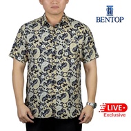 BENTOP Batik Modern Slim Fit Series [3] Baju Kemeja design lengan pendek Modern Floral Batik Short S