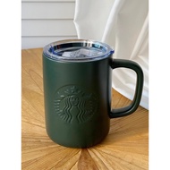 Adapt to Starbucks Water Cup Lid Adapt to Starbucks Ink Series Gray Green Mug 473ml Type Ceramic Cup