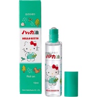 日本北海道 Sanrio Hello Kitty 限量版 北見天然薄荷油滾珠樽裝 Roll-on Peppermint Mint Oil 10ml 消暑冷感 防蚊驅蟲 提神放鬆