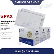 Grandia Envelopes 1 BALL (5 Boxes) Plain White Envelope/s Letter Envelope/s Wedding Envelope/s Weddi