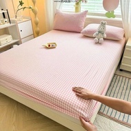 Bedsheet Single Queen Cadar Getah Keliling Cadar Cotton Bedsheet Simple Design Fitted Bedsheet Akemi