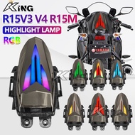 R15V3 V4 R15M RGB LED TAILLAMPU BELAKANG TAIL LAMP AUTOMATIC COLOR CHANGE BRAKE LIGHT SIGNAL LIGHT P