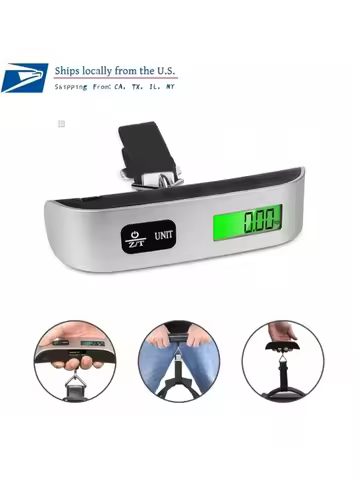 Travel Digital Luggage Scale - Portable Baggage Scale - Suitcase Weight Scale - Ideal for Travel Sca