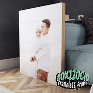 Frameless photo frame size A0 80x120cm, list thickness 4cm