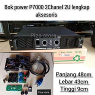 Bok power P7000 2Chanel 2U lengkap aksesorisBahan plat tebal dan panel alumunium dengan finishing po