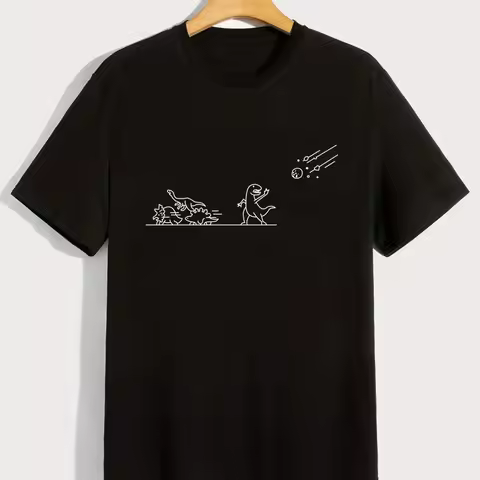 Women's Casual T-shirt with Heart-shaped Print Round Neck Short Sleeved Top and Short Sleeved Casual