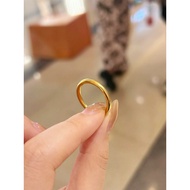 cincin silver cincin Sansheng III Ancient Method Plain Ring Ring Men Women Couple Ring Simulation Go