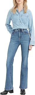Levi's Women's 726 High Rise Flare Jeans, Blue Wave Mid, 32W x 32L
