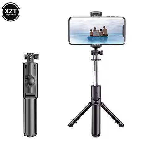 Bluetooth-compatible Selfie Stick Mobile Phone Holder Retractable Portable Multifunctional Tripod Wi