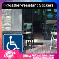 [Ready stock]  Security Labels for Glass 4 Sheets Waterproof Disability Stickers Clear Uv Resistant Wheelchair Signs for Disabled Scratch Resistant Stickers for Mobility Aid Users
