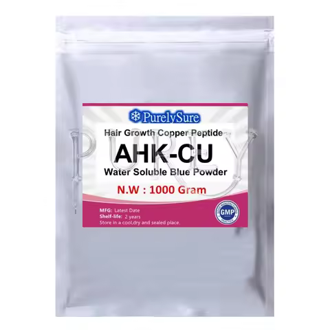 Customized AHK-CU Aluminum Foil Bag for Hair Growth Copper Peptides Powder Inner Pack Double Deck Pl