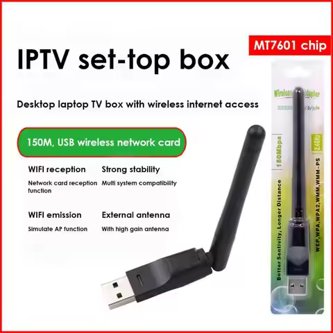 kebidu Mini Wireless USB WiFi Adapter MT7601 Network LAN Card 150Mbps 802.11n/g/b Network LAN Card W