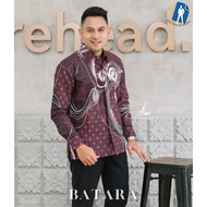 KEMEJA Batara Men's Batik Shirt Long Sleeve Modern Solo Batik Full Fur by Batik ALX
