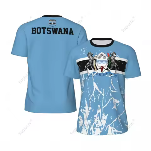 Exclusive design Botswana Flag Grain 3D Printed Men For Running Bike Soccer Tennis Fitness Sports ts