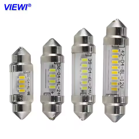 Car Inside LED Festoon light 31mm 36mm 39mm 42mm C3W C5W C10W 6v 12v 24v Auto Interior Dome light tr