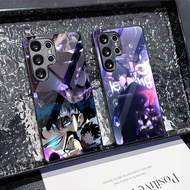 sung jinwoo- leveling 9 Glass Phone Case Glass for Samsung Galaxy S22 S23 S24 S25 Ultra Plus S24FE S