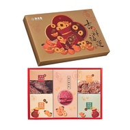 【新東陽】吉祥福運禮盒1號X1盒(附贈提袋)(豬肉乾/牛肉乾/米香)