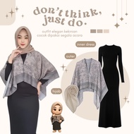 WOMEN'S TOPS | Arwen Vest + Inner Dress + Bella Square Hijab | One Set Outfit - AM192N