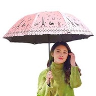 熱銷】雨傘 遮陽傘 晴雨兩用 自動傘 折疊傘 十骨八骨大號雙人雨傘黑膠防曬遮陽晴雨傘　男女防紫外線自動太陽傘  ~