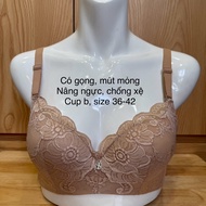 Big size women's bra, Thai 831 thin foam big breast lift bra with underwire, soft lace, b cup size 3
