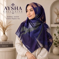 Tudung Bawal Printed Satin Aysha Exclusive B"60