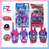 Mainan KIDS WALKIE TALKIE CARTOON SERIES (SPIDERMAN, FROZEN, ROBOSCAR POLI)