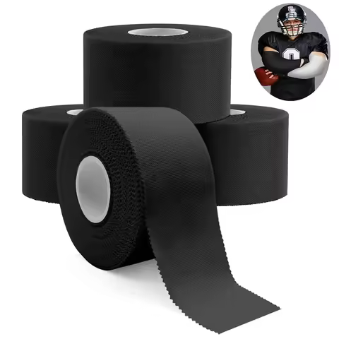 1 Roll OK TAPE Tape Precut, Black Athletic Waterproof, Durable Super Sticky Kinesiology Tape for Han