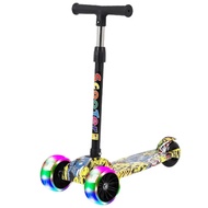 dnqry7 Children's Kick Scooter 3 Wheels Folding Foot Scooters LED Shine Balance Bike Adjustable Height Skateboard Kick Scooter For Kids Kids Scooters
